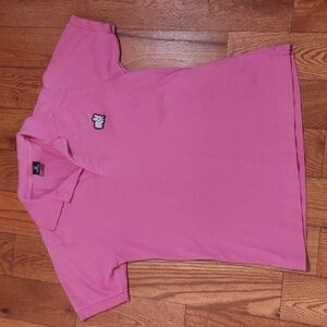 🤖Kidrobot Pink Dunny Logo Polo Shirt